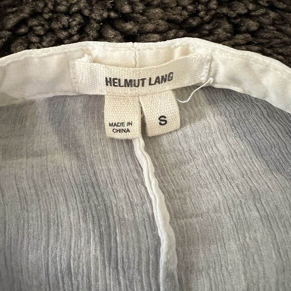 HELMUT LANG Silk Printed Button-Up Top Size Small - Picture 3 of 6